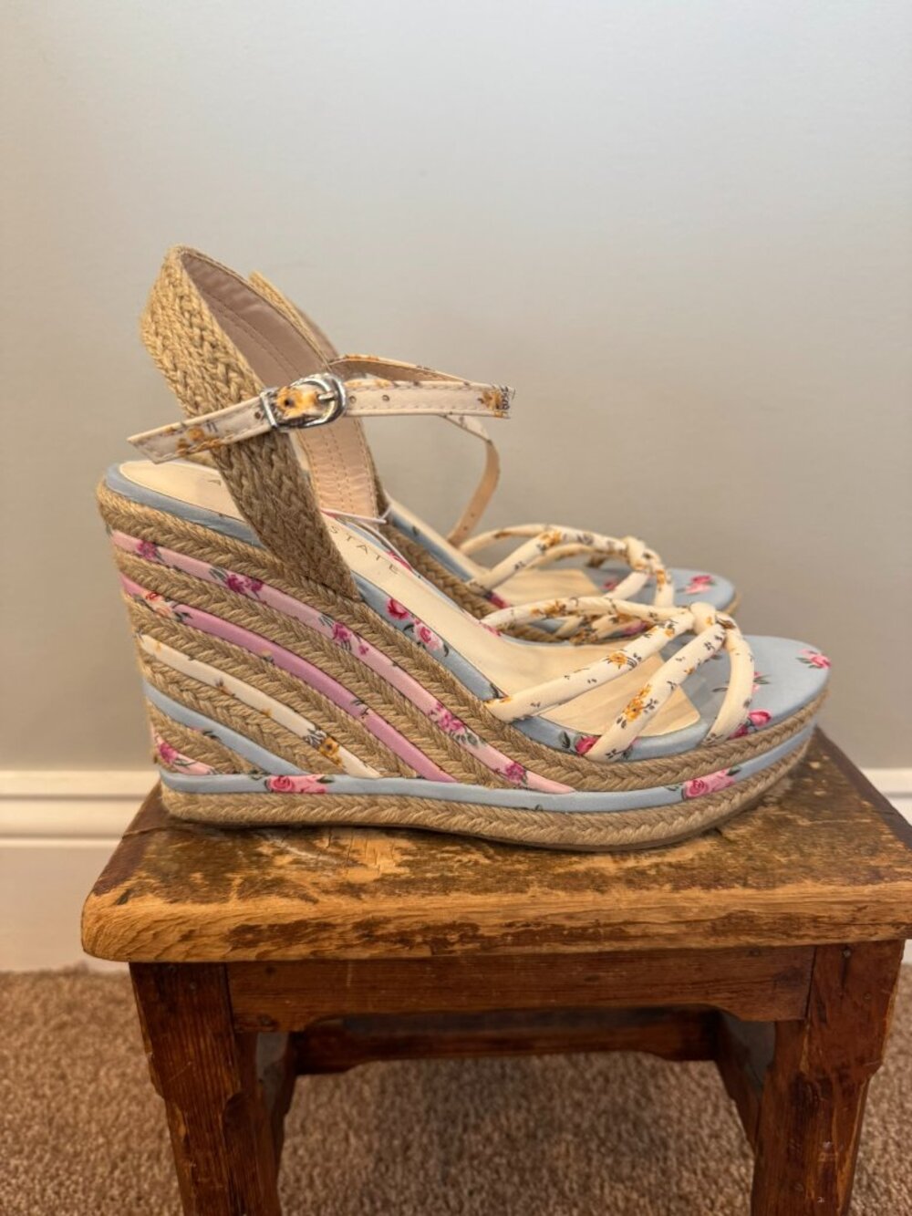 Addeline Wedge Sandal Floral by Altar'd State - Women's Size 8, NWT